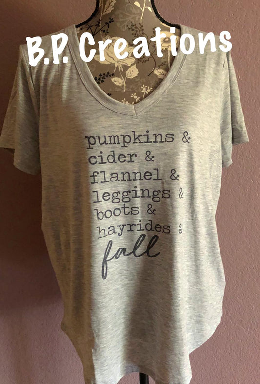 Fall Sayings - Size XL